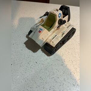 GI Joe White Military Toy Tank with Black Tracks